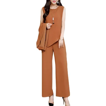 

2019 Autumn New Women Fashion Irregular Shirt Wide leg pants Three-piece Sets Plus size Sets Elegant Womens Casual Sets 5XL F35