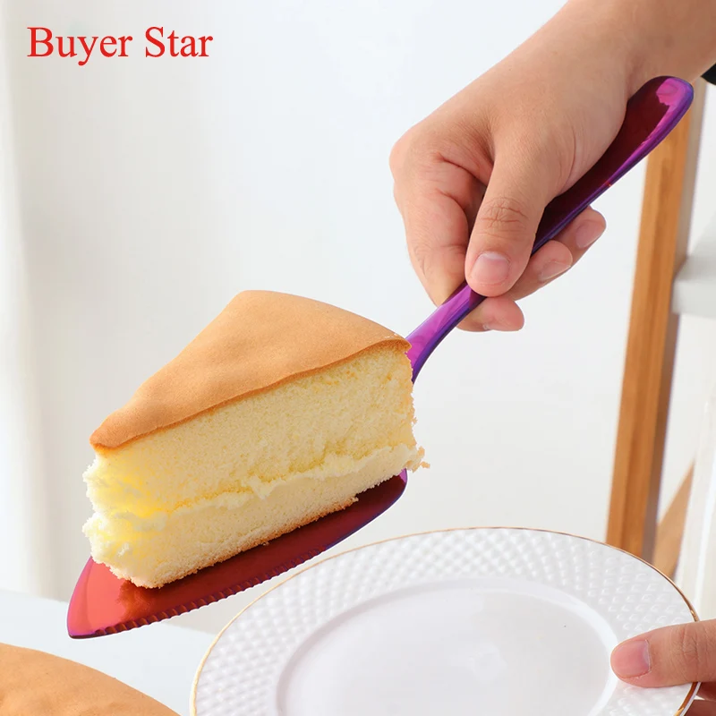1Pc Gold/Rose Gold Stainless Steel Cake Shovel Knife Pie Pizza Cheese Server Cake Divider knives Baking Tools New 30cm