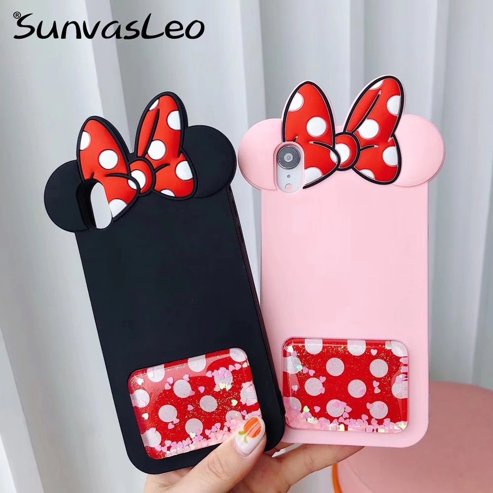 

3D Cute Cartoon Pretty Soft Silicone Case Cell Phone Back Cover Shell Anti-Knok Cases For iPhone 6 6s 7 8 / Plus X XS XR XS Max