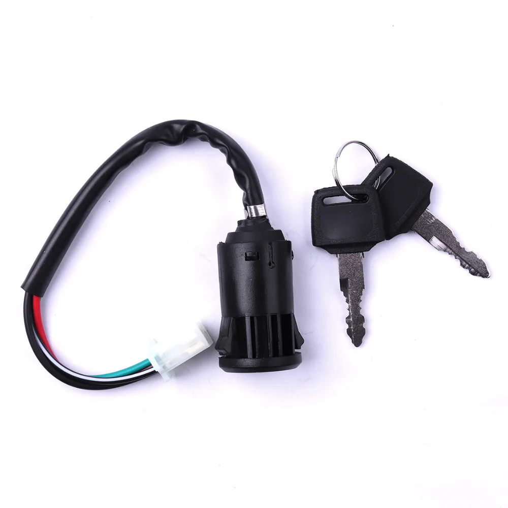 High Quality 1Pcs 30cm Motorcycle 4 Wires Ignition Key Switch Lock with
