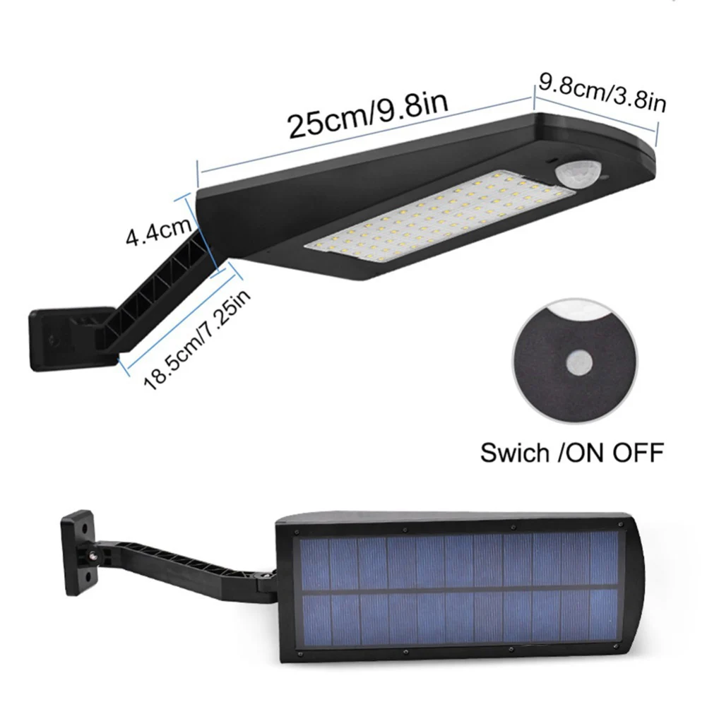 

Solar Street Lamp 66LED Waterproof Outdoor Security Flood Light with Remote Control QJS Shop