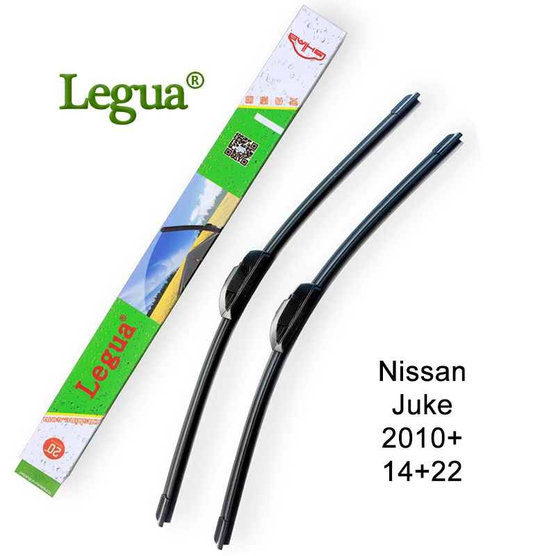 

Legua car windscreen wiper blade for Nissan Juke,2010+,14"+22",car wiper rubber,Frameless Bracketless windshield wiper