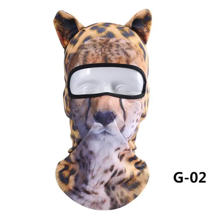 1 шт. тонкая 3D животное Открытый Велоспорт Лыжная маска шеи капюшон полная шапка с защитой для лица NFE99