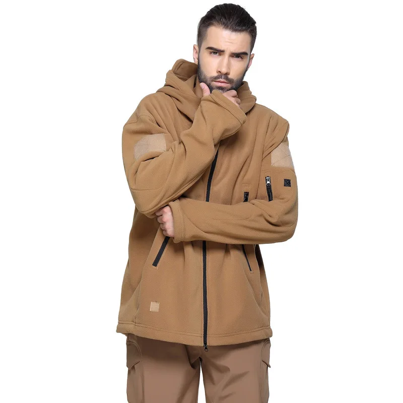 Зимняя Военная тактическая куртка, мужские термопальто, Униформа, мягкая оболочка, флисовая куртка с капюшоном, Мужская одежда, повседневные толстовки, размер S-3XL