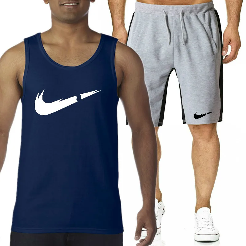 

2019 new fashion sportswear and T-shirt men's T-shirt shorts + shorts men's summer sportswear casual men's brand T-shirt