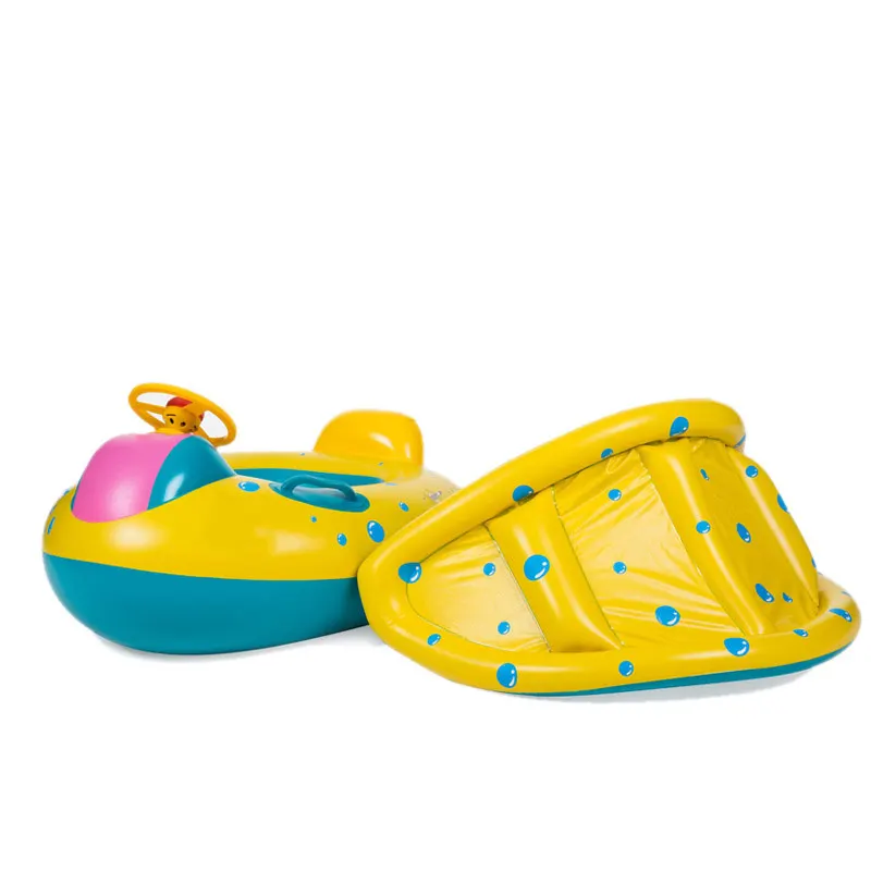 Детские Кольца для плавания Надувное детское сиденье лодка безопасный Регулируемый Зонт детский бассейн игрушки для детей малышей