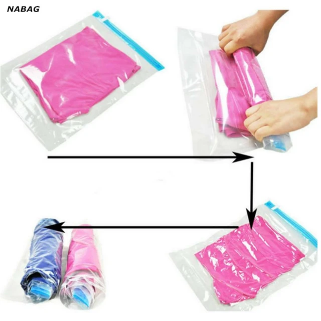 1pc Space-Saving Clothes Compression Bag for Travel and Home