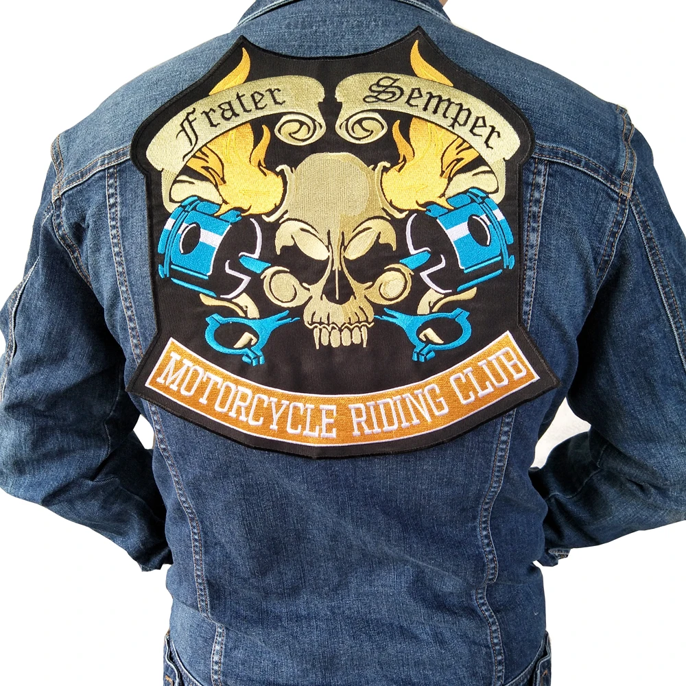 Aliexpress.com : Buy Large size biker patch for Jacket backing punk motorcycle embroidery