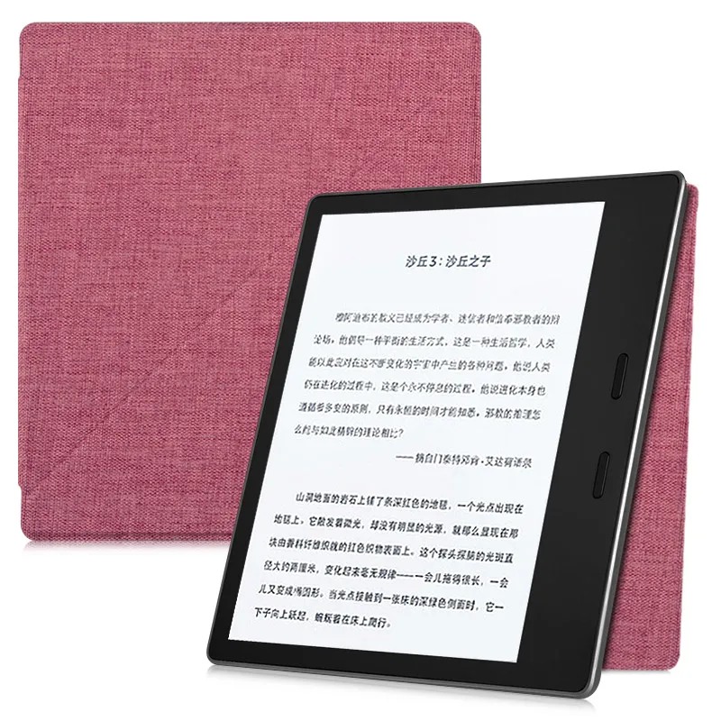 Чехол для электронных книг Amazon " Kindle Oasis 2(только 9 поколение,)-легкая адсорбционная крышка с функцией автоматического сна/пробуждения - Цвет: fabric-Water red