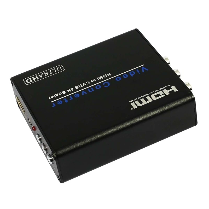 Hdmi To Av Cvbs 4K Converter Scaler Hdmi Input To Cvbs Output Analog To Digital Adapter(Us Plug)