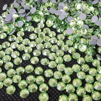 

high heel shoes decoration of hot fix rhinestone in ss20 5mm peridot color 1440 pcs each pack ;good stones free shipping price