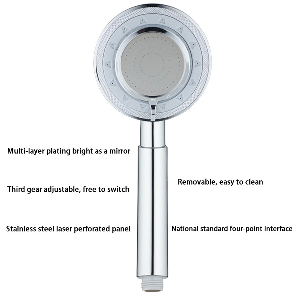 Алюминиевый металлический душевой насадка ручной Усилитель высокого давления Showerhead дождь Душевая насадка моющаяся ванная