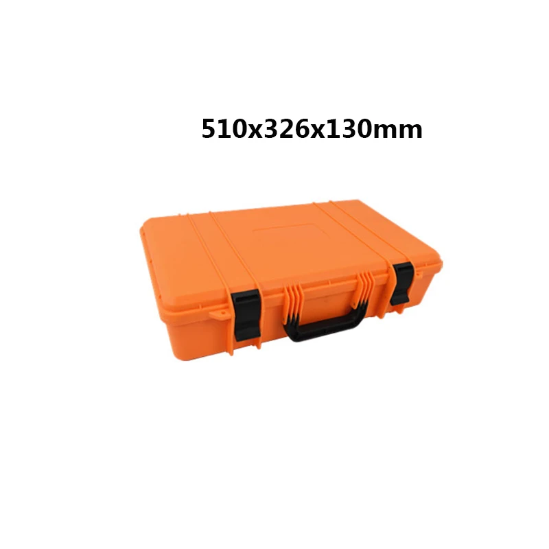 Безопасный инструмент ящик для инструментов пластиковый ящик для хранения инструментов Открытый противоударный ящик Защитный чехол Коробка для файлов оборудование чехол для камеры w пена - Цвет: Orange-large