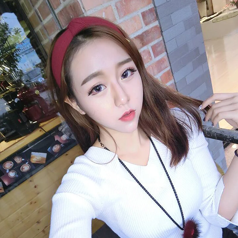 

Fashion Twist Knitted Rib Women Girls Simple Headband Headwrap Velvet Hair Band Hoop Bow Hair Accessories