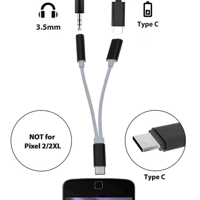 Kebidu USB C타입-AUX 헤드폰 오디오 분배기 변환기 어댑터 케이블은 고속 휴대폰 음악 액세서리로 USB3.1을 지원하며 다양한 기기와 호환됩니다.