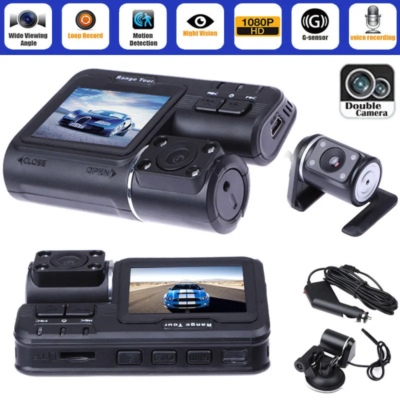 

1080P Full HD Car DVR Recorder Camera 30FPS With 16G 32G SD Card Night vision 2 Inch TFT LCD Auto Driving Video Recorder Camera