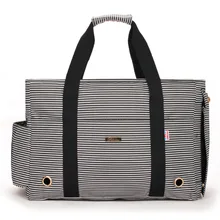 Черная полосатая полиэфирная переноска для собак сумка модная маленькая сумка для щенков