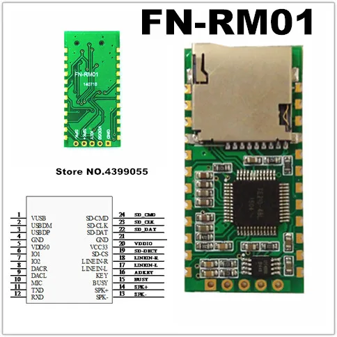 

(1PCS) FN-RM01 FN RM01 Serial port MP3 recording module Telephone recording module