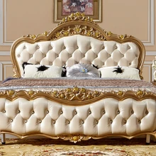 Антикварная королевская кровать мебель 318
