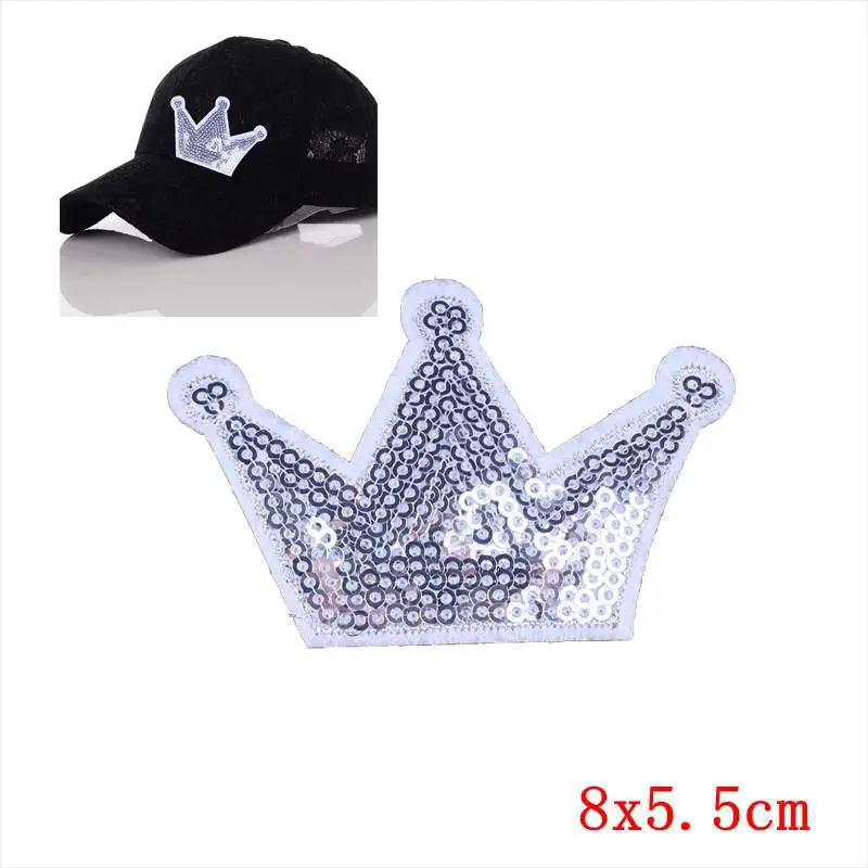 sequin crown applique