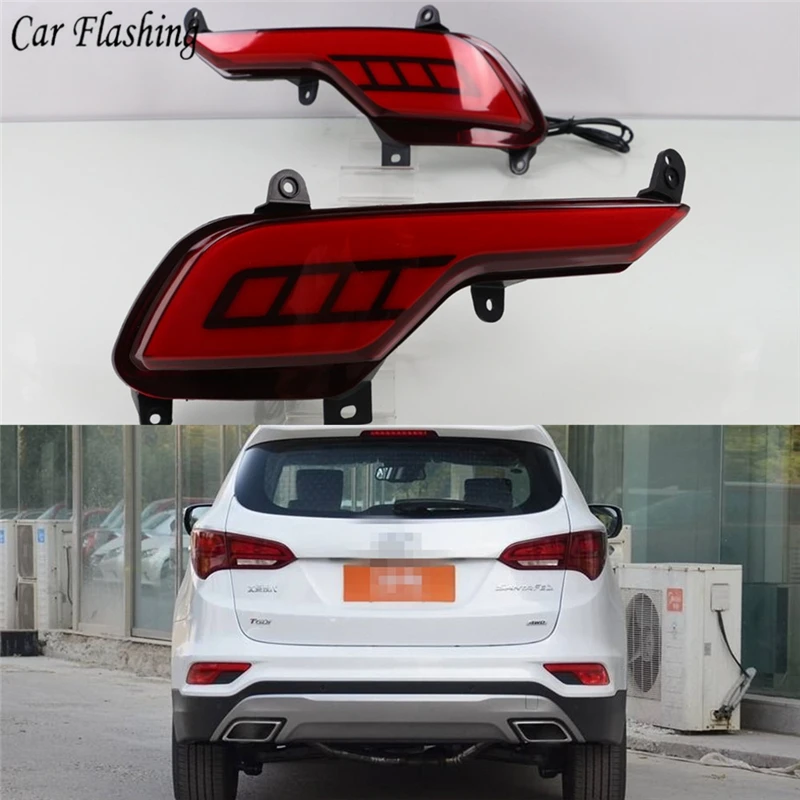 

Car Flashing 1set For Hyundai ix45 Santa Fe Santafe 2016 2017 LED DRL Daytime Running Light Daylight Turn Signal car-Styling