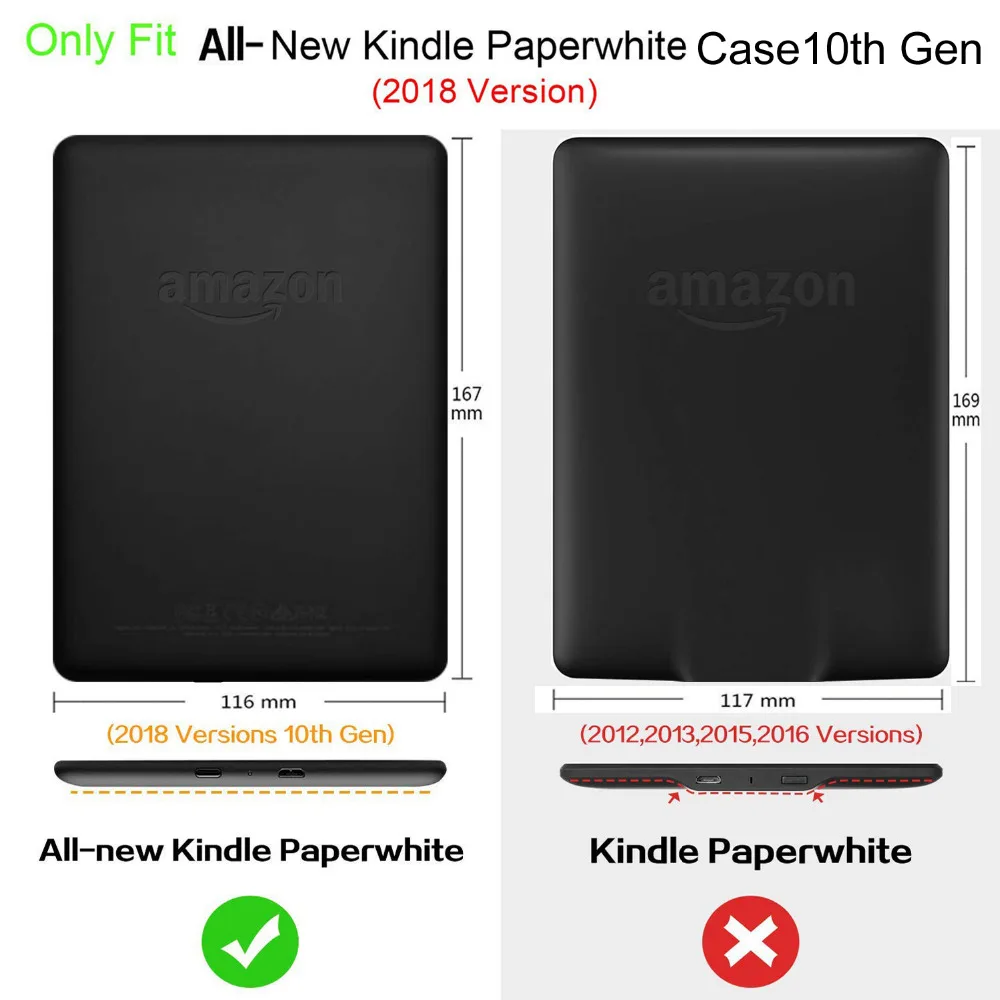 Магнитный чехол для Amazon новинка Kindle Paperwhite 10th Gen 4 2018 с ремешком на руку|Чехлы
