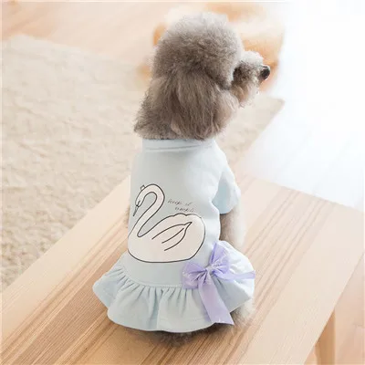 2017 new arrival dog cat autumn warm dress blue