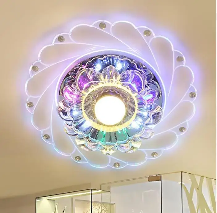  Modern LED Crystal Ceiling Light Circular Mini Ceiling Lamp Luminarias Rotunda Light For Living Roo - 32812645089