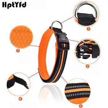 

3M Reflective Dog Collar Breathable Soft Mesh Padded Pet Necklace for Small Large Dogs Outdoor Trainning Leash Collar (S M L)