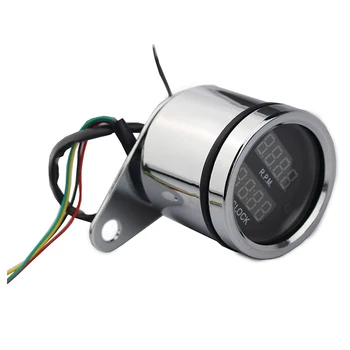 

12v Motorcycle Scooter LED Digital Tachometer Tacho Time Clock Hour Gauge Meter for Honda Suzuki Yamaha Kawasaki Ducati