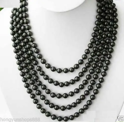 

Free Shipping >> AA+ 8-9mm TAHITIAN BLACK PEARL NECKLACE 100"INCH