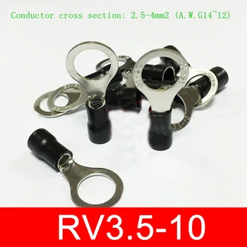 

RV3.5-10 pre-insulated terminal cold-pressed terminal block O-shaped round copper nose black