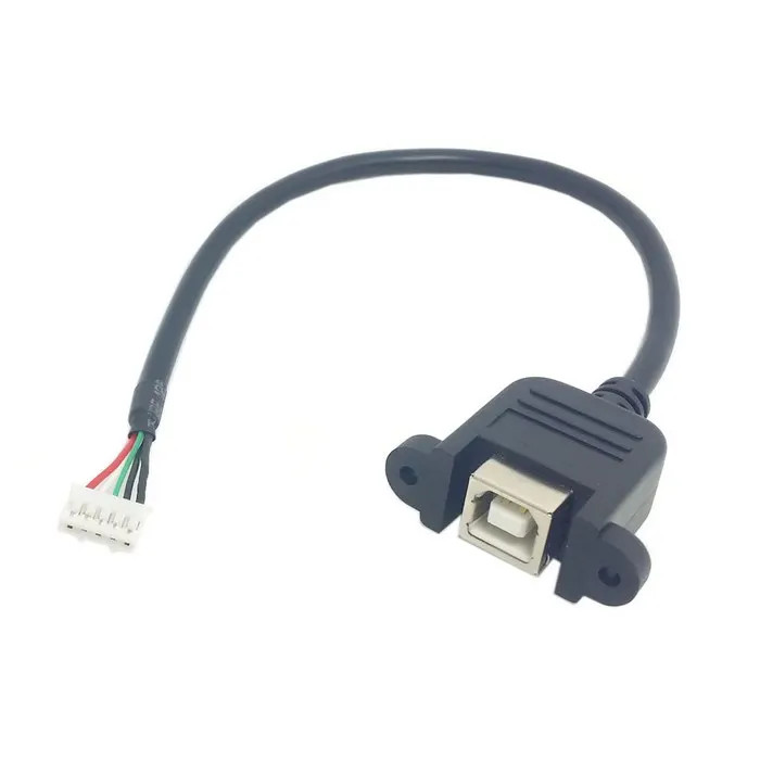 

20cm USB 2.0 B Female socket Printer Panel Mount to Pitch 2.0mm 5pin Housing PCB Motherboard Cable