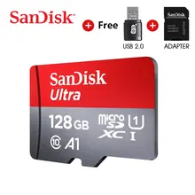 Карта памяти SanDisk Micro SD, класс 10, SDHC-SDXC, 16 ГБ, 32 ГБ, 64 ГБ, 128 ГБ, Micro SD, Макс., до 98 м/с, TF карта