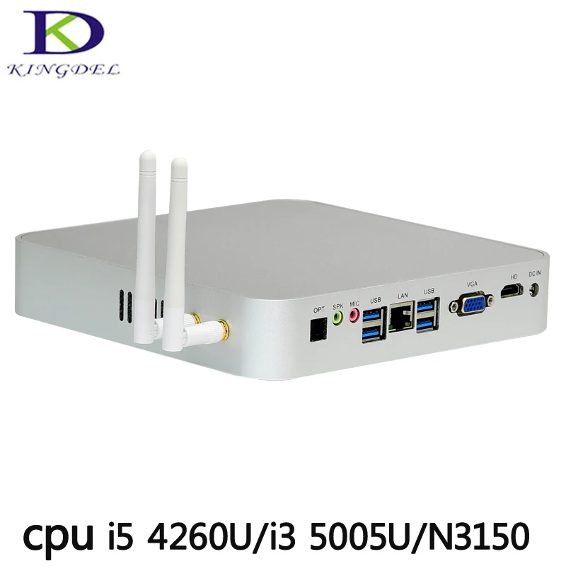 In Stock N3150 i3 5005U i5 4260U Processor Ubuntu or Windows 10 Vga Mini PC with