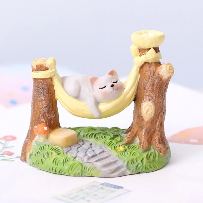 Creative Sleeping Pig Model Figurines Cute Pig Resin Crafts Cartoon Miniature Home Decoration Garden Accessories Birthday Gifts