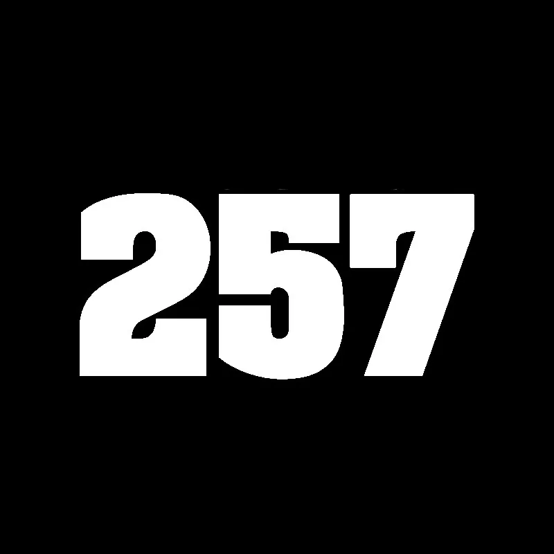 YJZT 15 3 см * 7 2 Виниловая наклейка с индивидуальным номером 257 для автомобиля