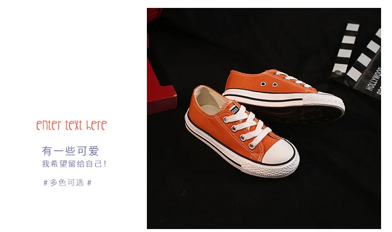 Toddler Girl Sneakers Boy Shoes Kids Jelly Color Canvas Shoes Casual Lace Up Classic Flats Children Shoes for Student C07182