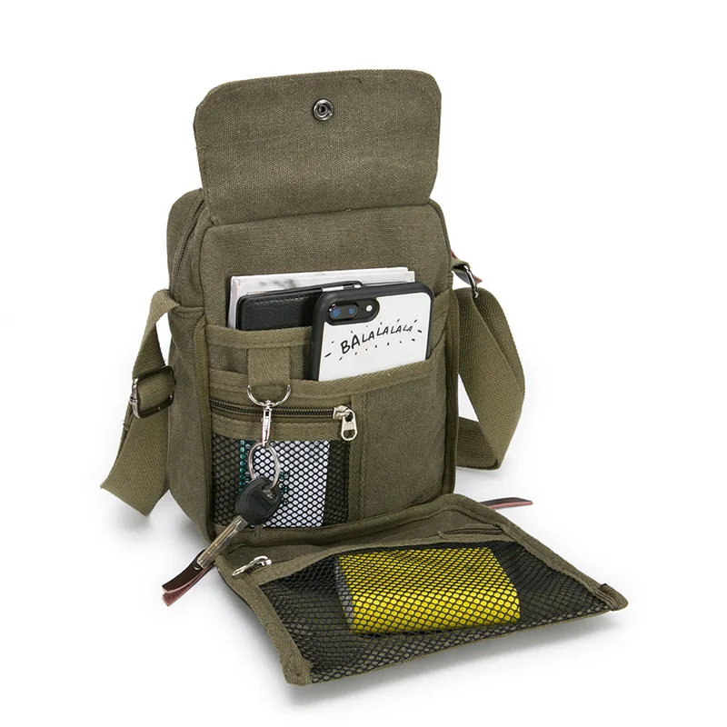

Men Messenger Bags Shoulder Bag Hot Sale Canvas Bags High Quality Men's Multifunction Cross Body Bag Many Pockets Traval Bag