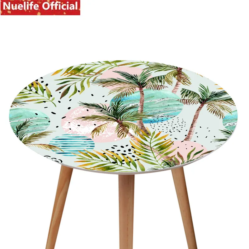 

Color palm leaf pattern desktop protective film table film coffee table sticker porch waterproof self-adhesive floor sticker