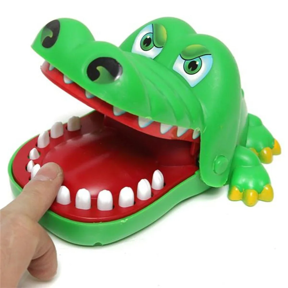 New Small Size Crocodile Mouth Dentist Bite Finger Game Funny Gags Toy
