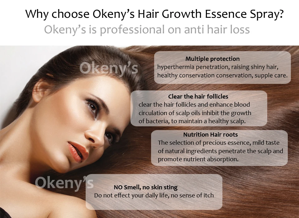 Okeny's имбирь эссенция для роста волос спрей 20 мл восстановление роста хлеб масло Сыворотка для мужчин и женщин против выпадения волос предотвратить облысение