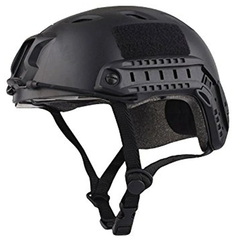 

Army Series Airsoft Paintball Hunting CQB Shooting Climbing Gear Combat Fast Helmet Base Jump BJ Type with Goggle Black