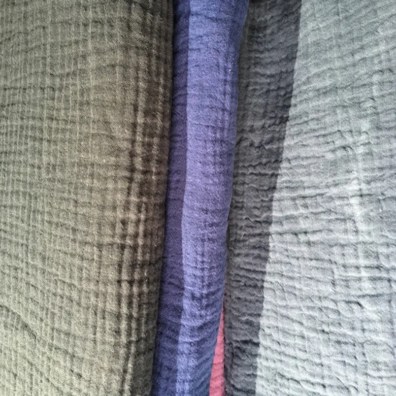 Натуральная хлопок двойная морщинка сетчатая вуаль ткань 135 см ширина 120 gsm 600 метров CD01