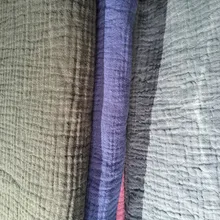 Натуральная хлопок двойная морщинка сетчатая вуаль ткань 135 см ширина 120 gsm 600 метров CD01