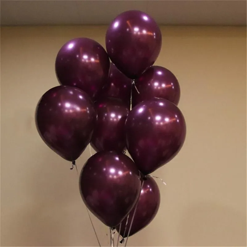 

10pcs Pearl Wine Red Grape Purp Latex Balloons Wine Red Wedding Birthday Party Wedding Decoration Party Inflatable Globos Balls