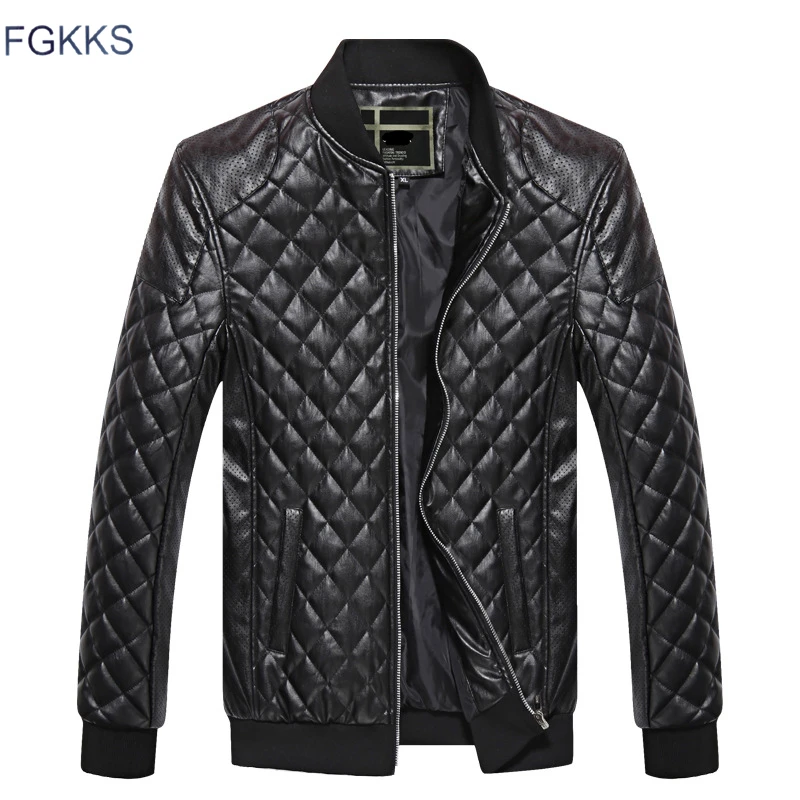 Бренд FGKKS, мужские кожаные куртки, зимние мужские повседневные кожаные куртки, мужские удобные Куртки из искусственной кожи, одежда