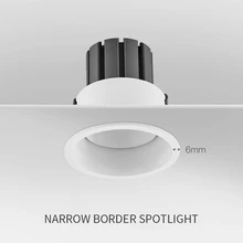 SCON узкая отделка встроенный потолочный левый и правый 60 градусов Регулируемый прожектор освещение