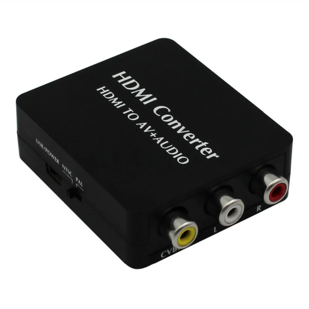 2 шт. HDMI2AV HDMI К AV + Опора аудио конвертера SPDIF коаксиальный NTSC PAL CVBS композитный