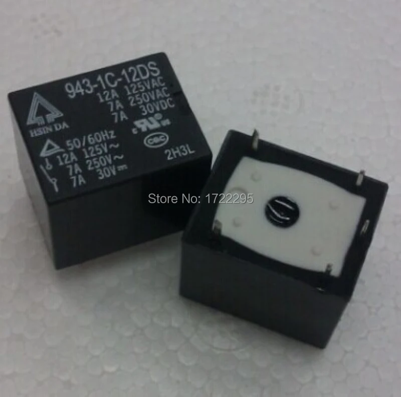 

FREE SHIPPING New Relay 12V 943-1C-12DS 5 pin T73 one open and close 12VDC electromagnetic relay